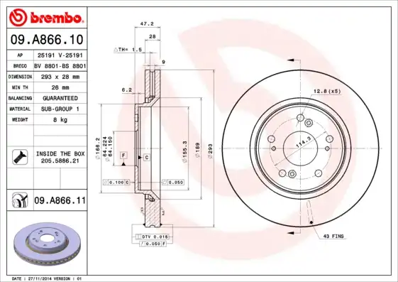 BREMBO 09.A866.11