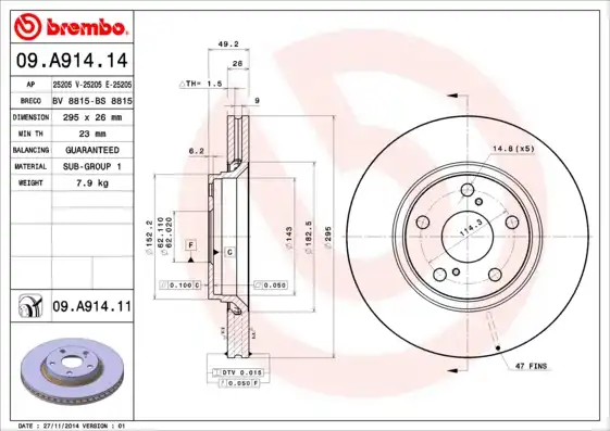 BREMBO 09.A914.11