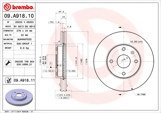 BREMBO 09.A918.11