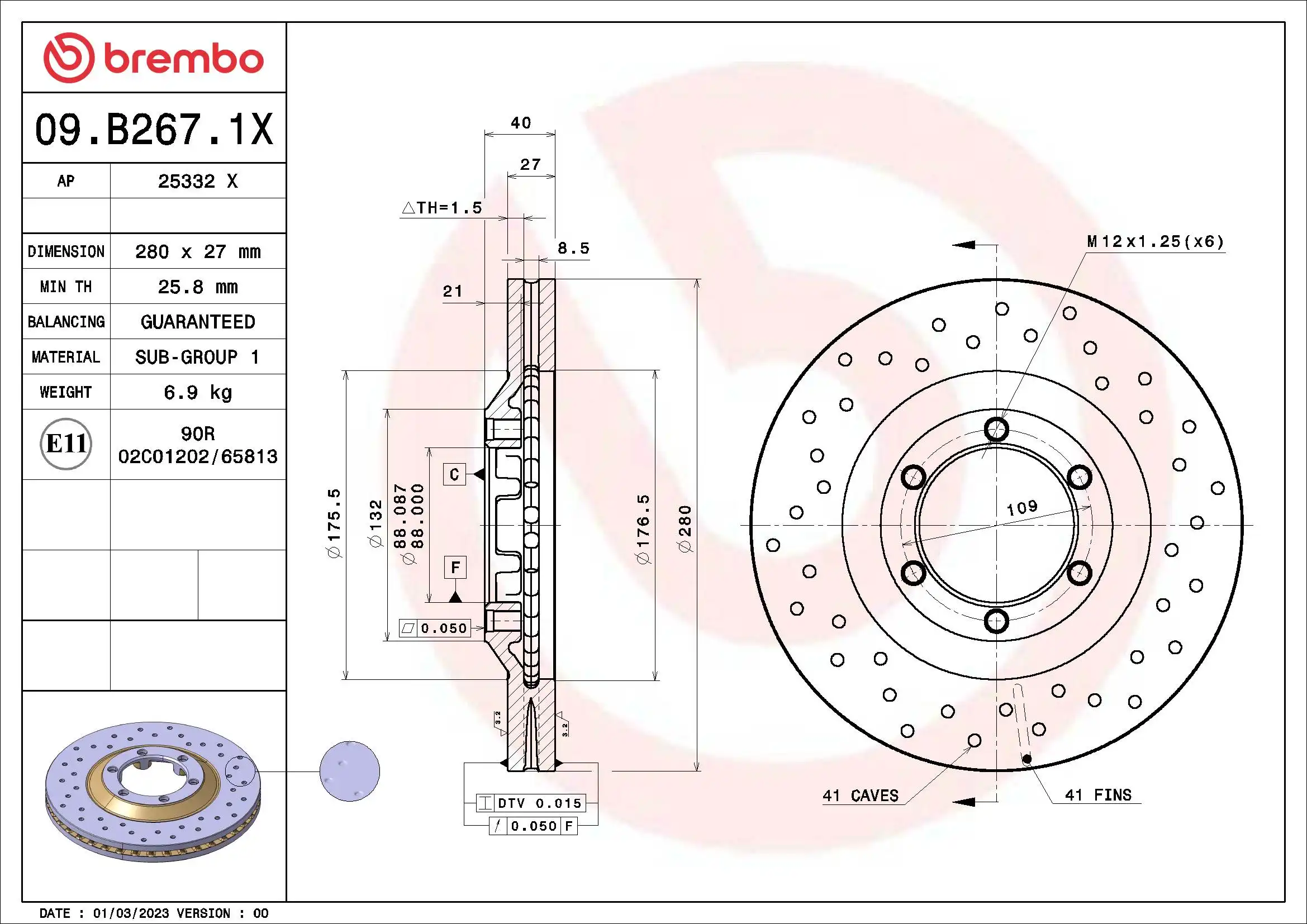 BREMBO 09.B267.1X
