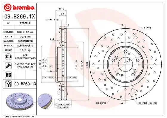 BREMBO 09.B269.1X