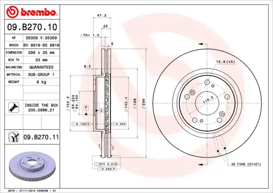 BREMBO 09.B270.11