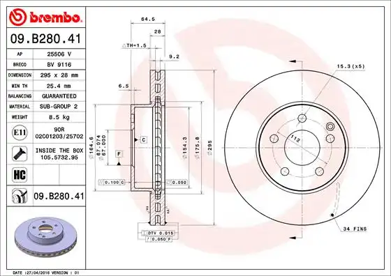 BREMBO 09.B280.41