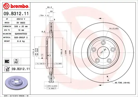 BREMBO 09.B312.11