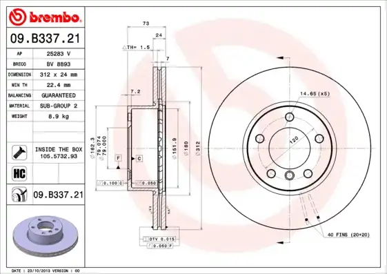 BREMBO 09.B337.21