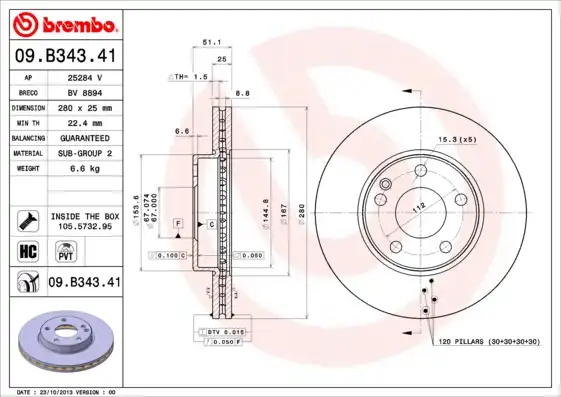 BREMBO 09.B343.41