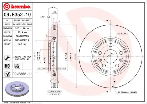 BREMBO 09.B352.11