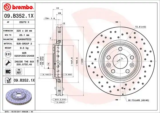 BREMBO 09.B352.1X