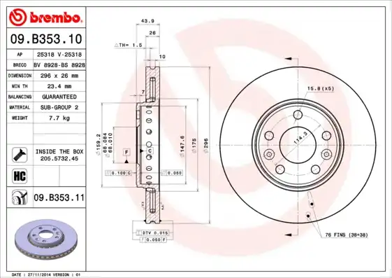BREMBO 09.B353.11