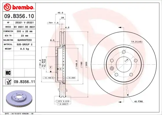 BREMBO 09.B356.11