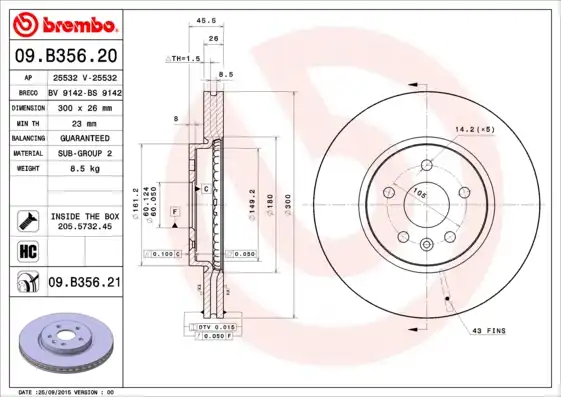 BREMBO 09.B356.21