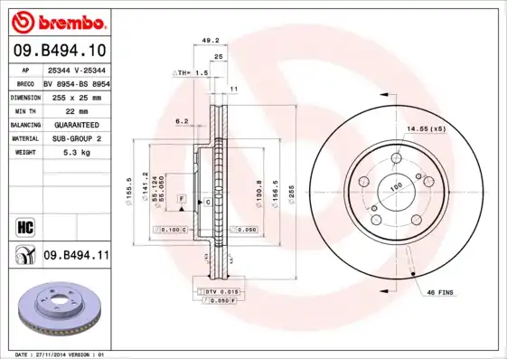 BREMBO 09.B494.11