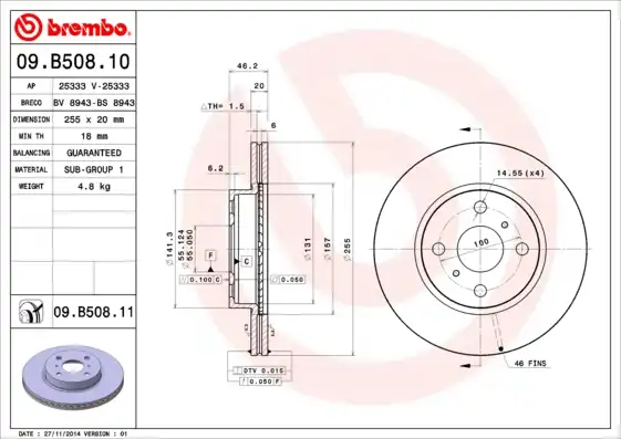 BREMBO 09.B508.11