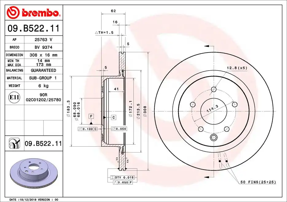 BREMBO 09.B522.11