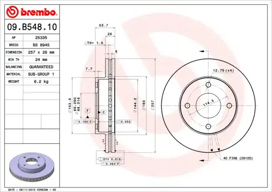 BREMBO 09.B548.10