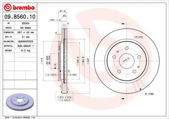 BREMBO 09.B560.10