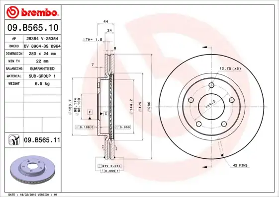 BREMBO 09.B565.11