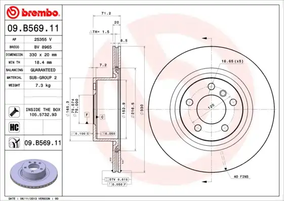 BREMBO 09.B569.11