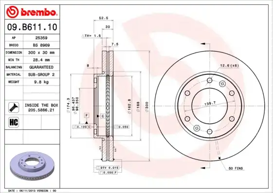 BREMBO 09.B611.10