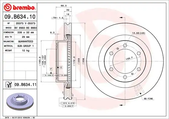 BREMBO 09.B634.11