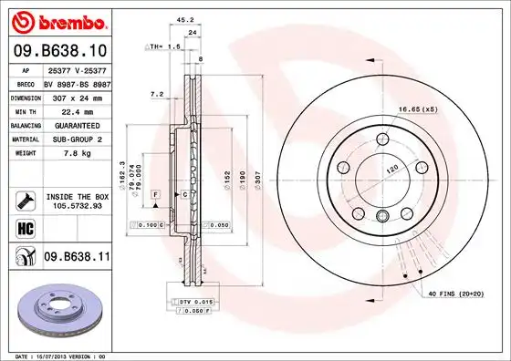 BREMBO 09.B638.11