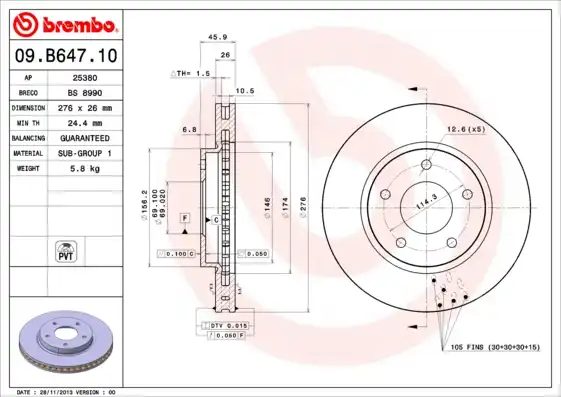BREMBO 09.B647.11