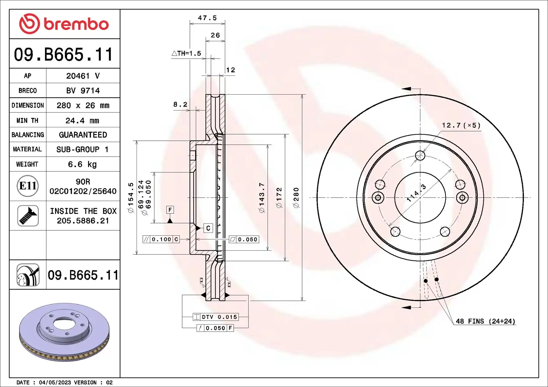 BREMBO 09.B665.11
