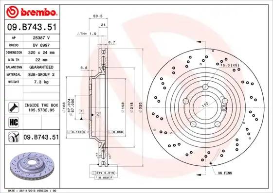 BREMBO 09.B743.51