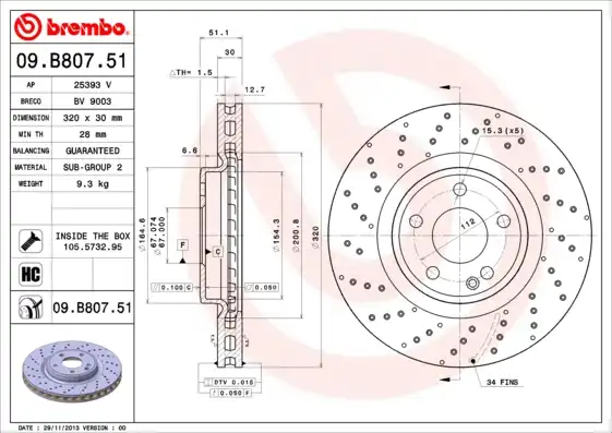 BREMBO 09.B807.51