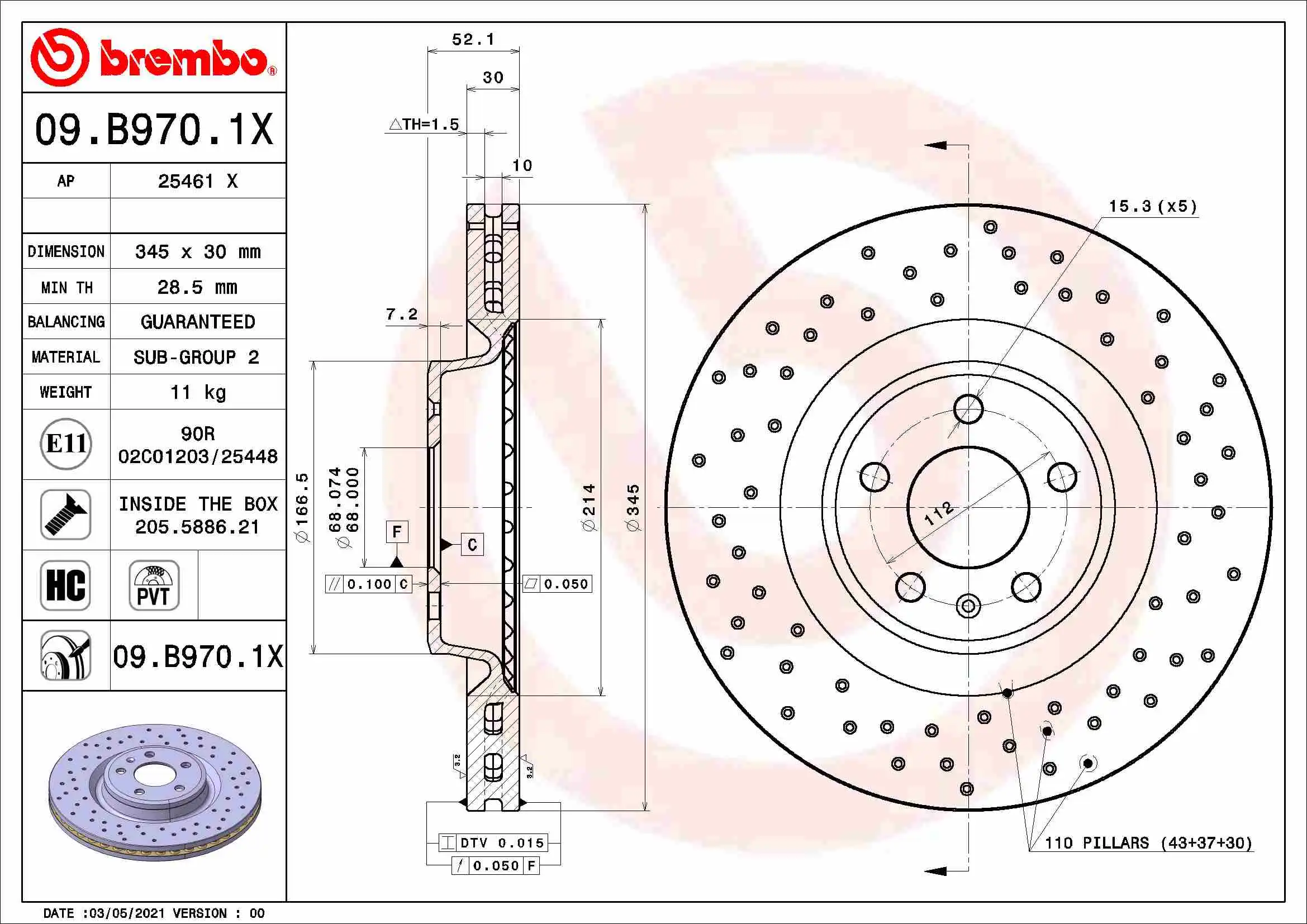 BREMBO 09.B970.1X