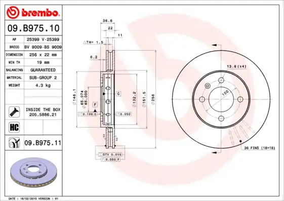 BREMBO 09.B975.11