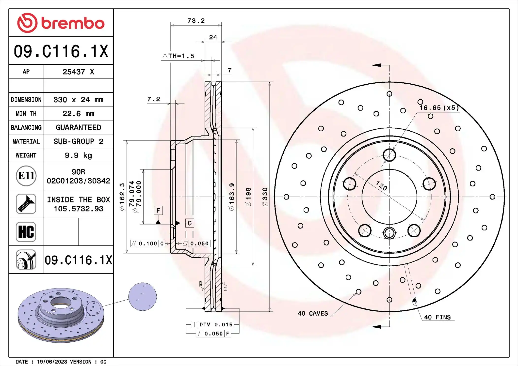 BREMBO 09.C116.1X