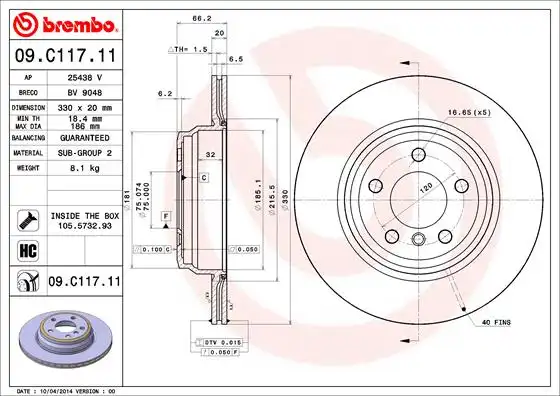 BREMBO 09.C117.11