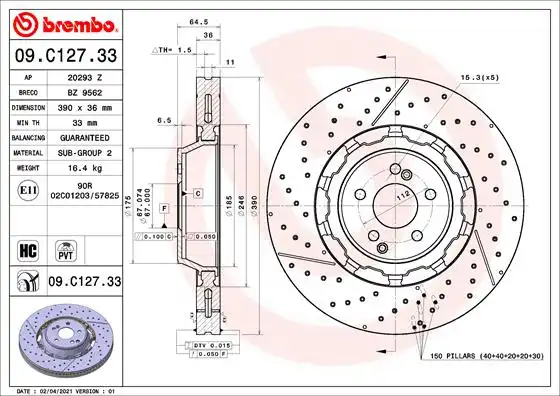 BREMBO 09.C127.33