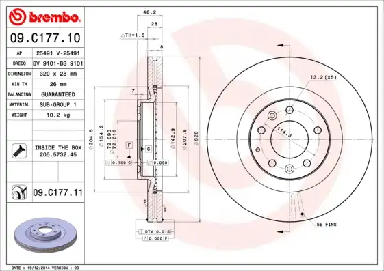 BREMBO 09.C177.11