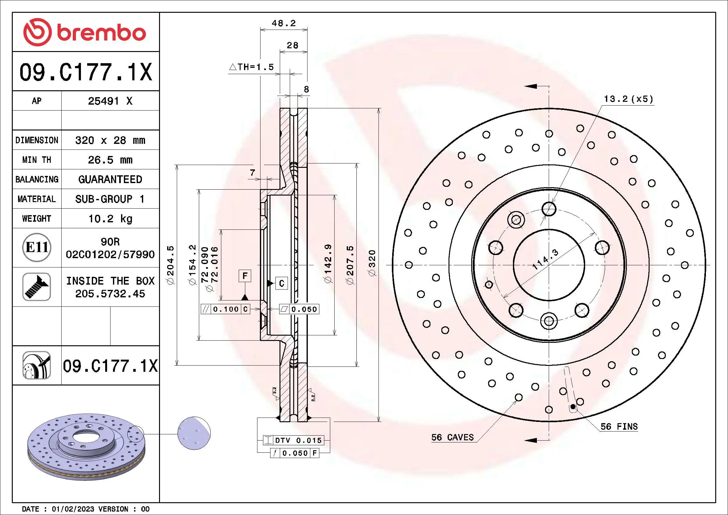 BREMBO 09.C177.1X