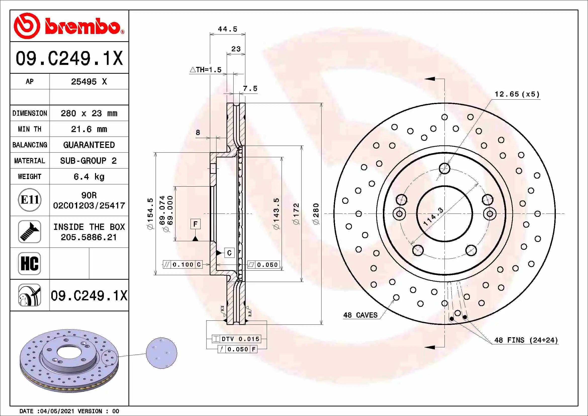 BREMBO 09.C249.1X