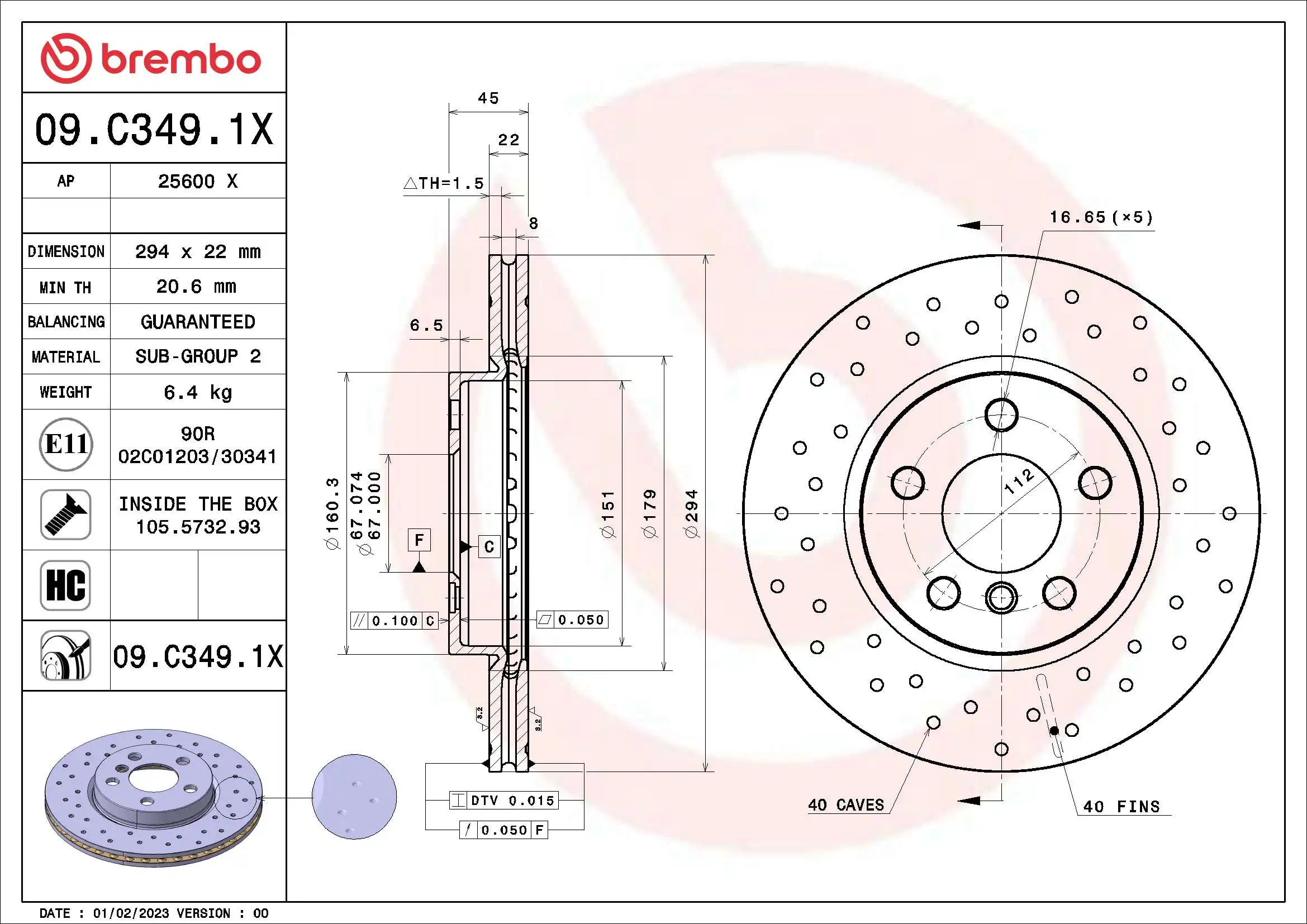 BREMBO 09.C349.1X