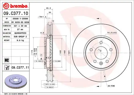 BREMBO 09.C377.11