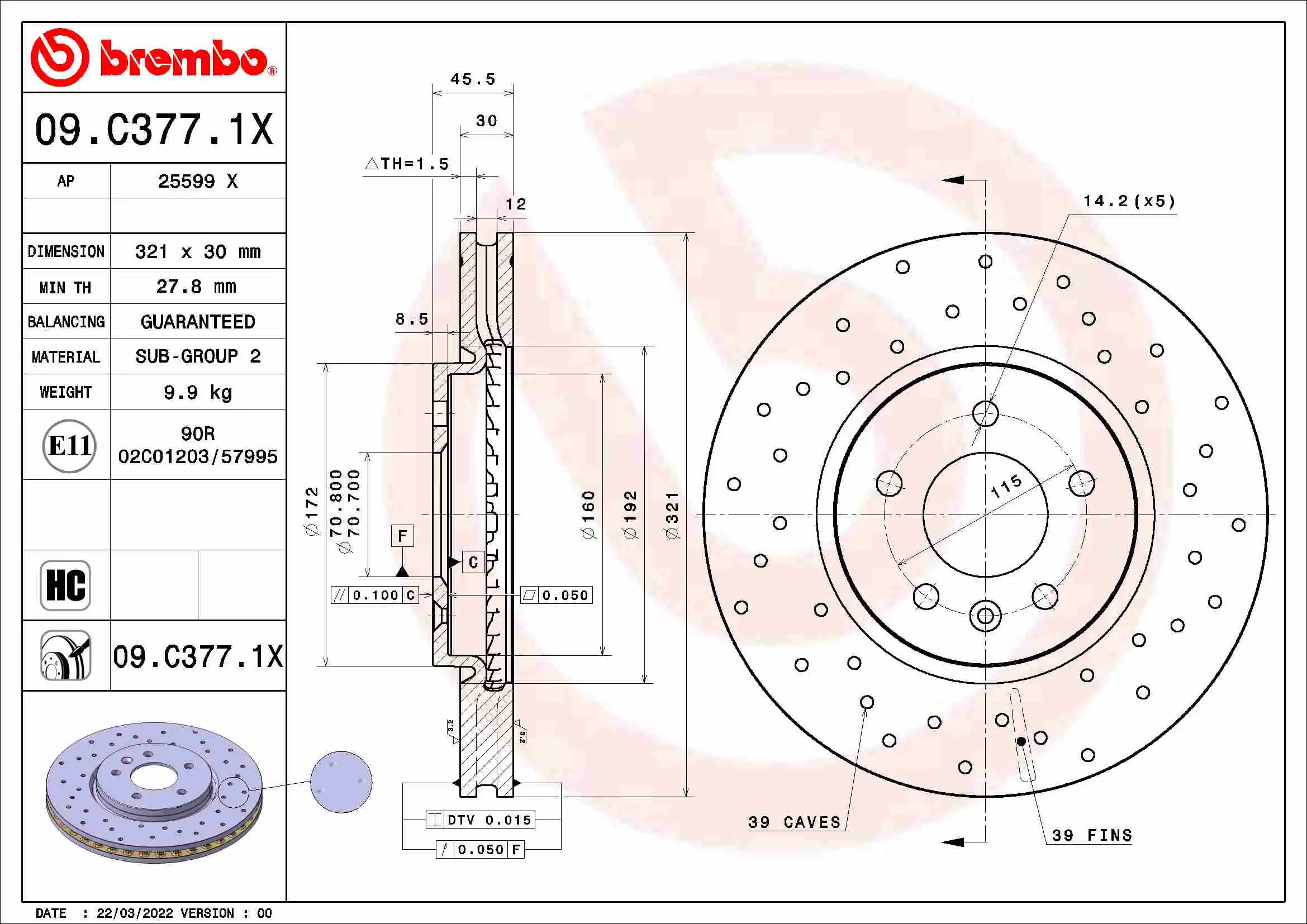 BREMBO 09.C377.1X