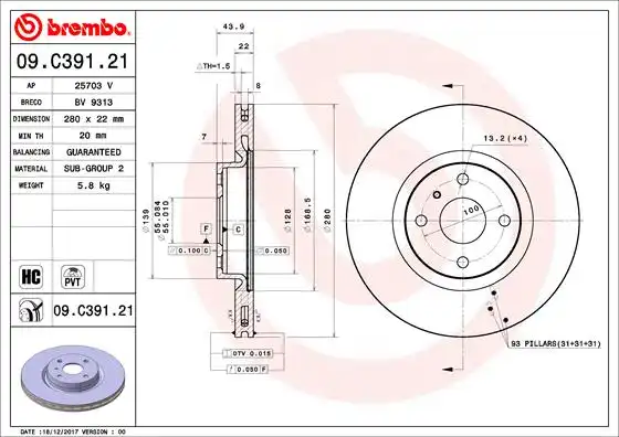 BREMBO 09.C391.21