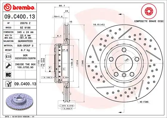BREMBO 09.C400.13