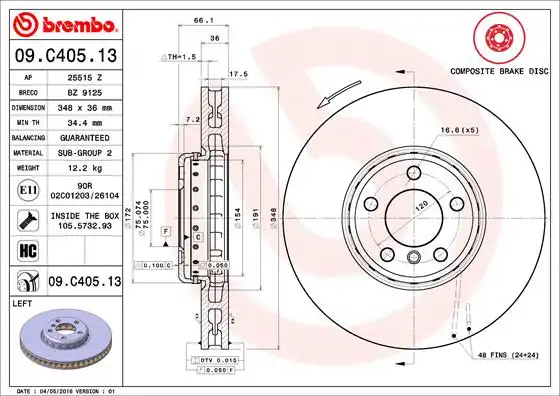 BREMBO 09.C405.13