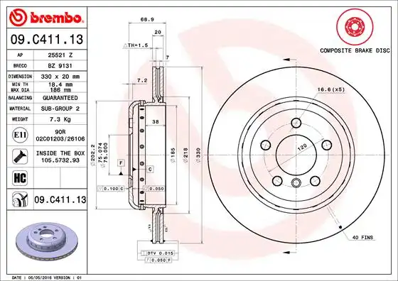 BREMBO 09.C411.13