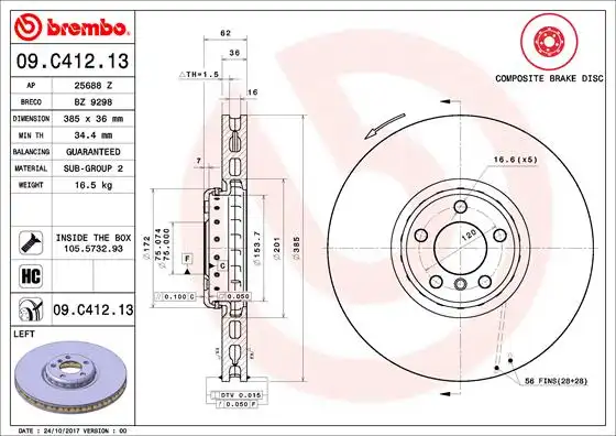 BREMBO 09.C412.13