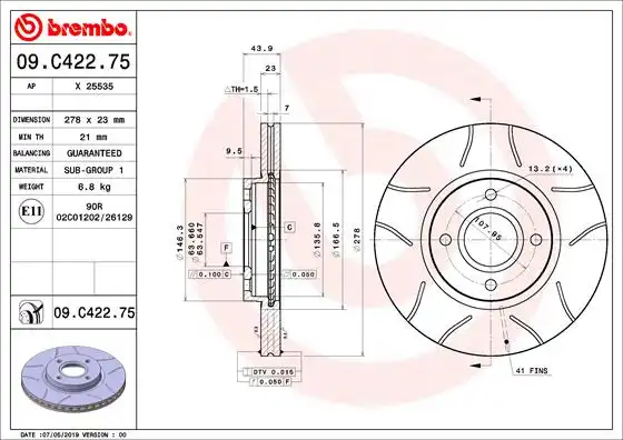 BREMBO 09.C422.75