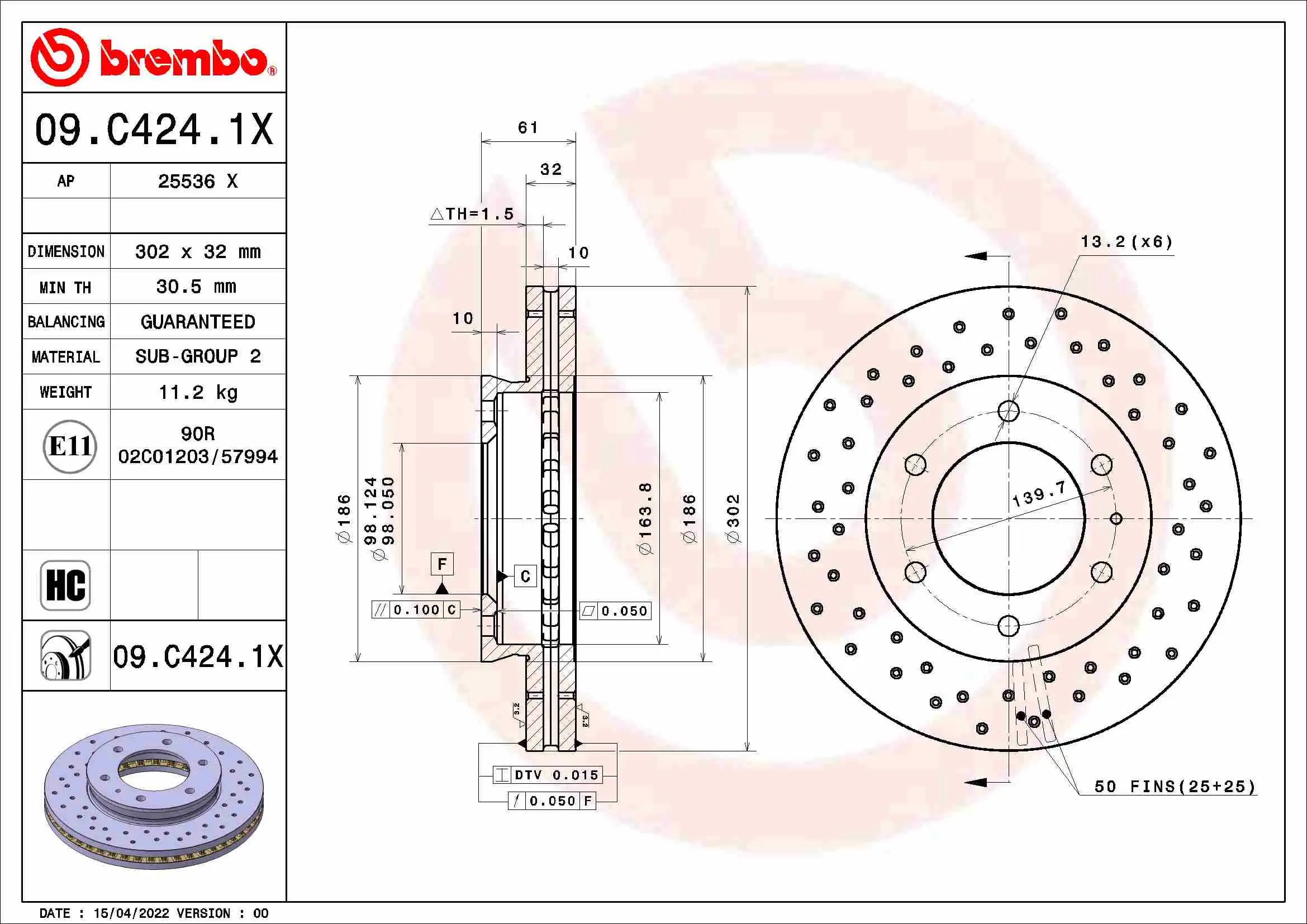 BREMBO 09.C424.1X