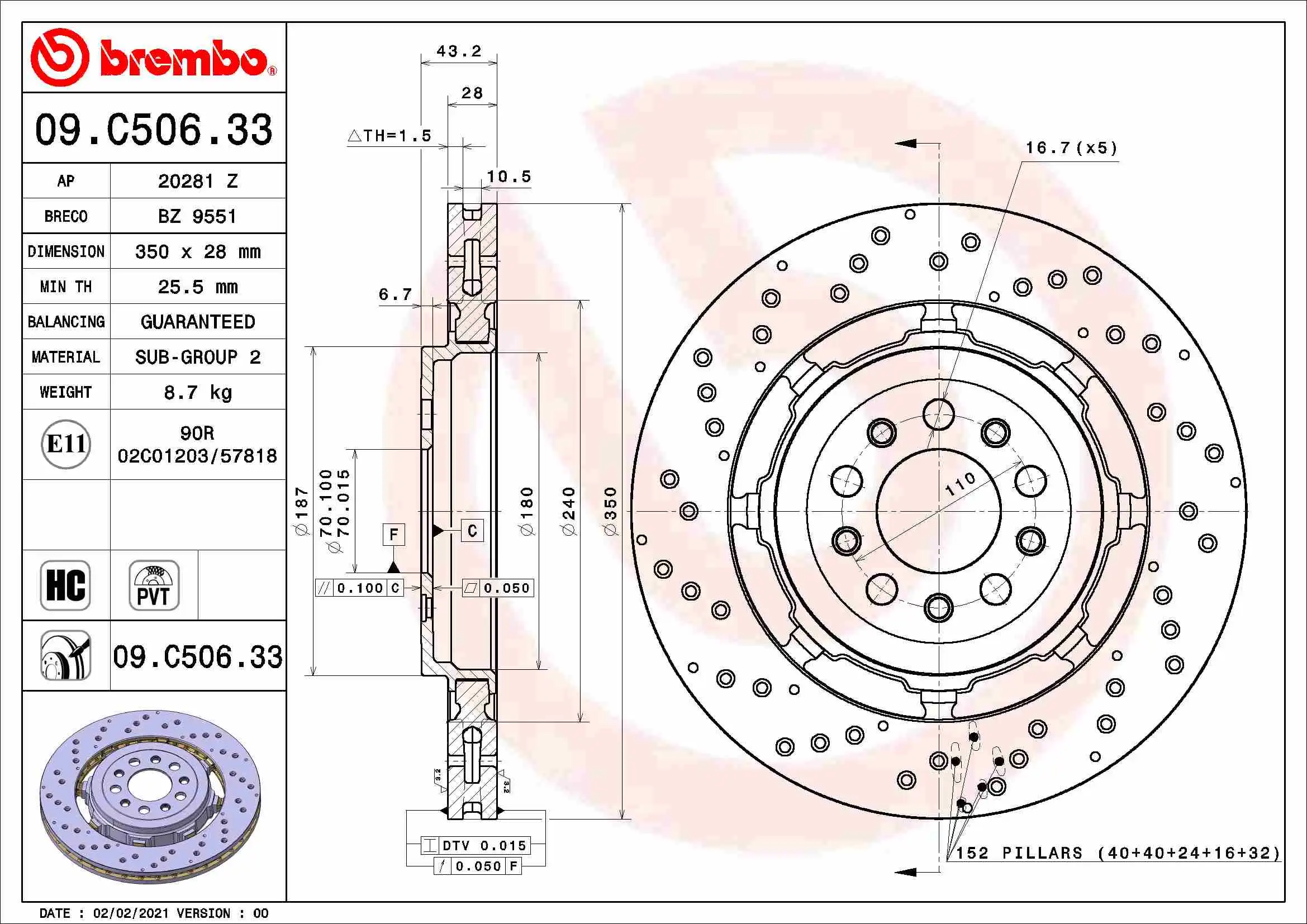 BREMBO 09.C506.33