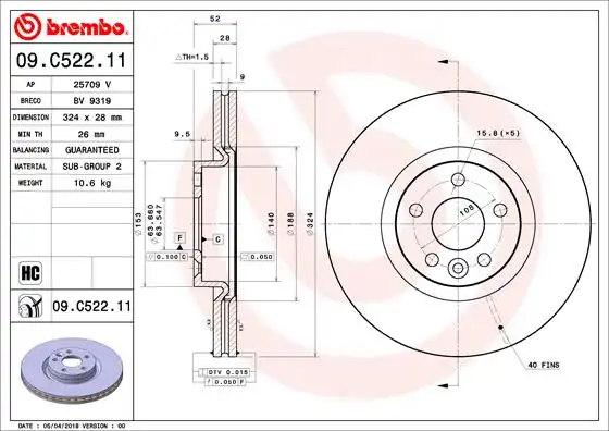 BREMBO 09.C522.11
