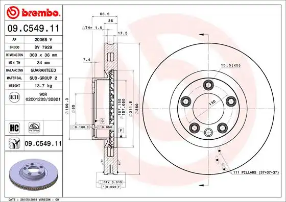 BREMBO 09.C549.11